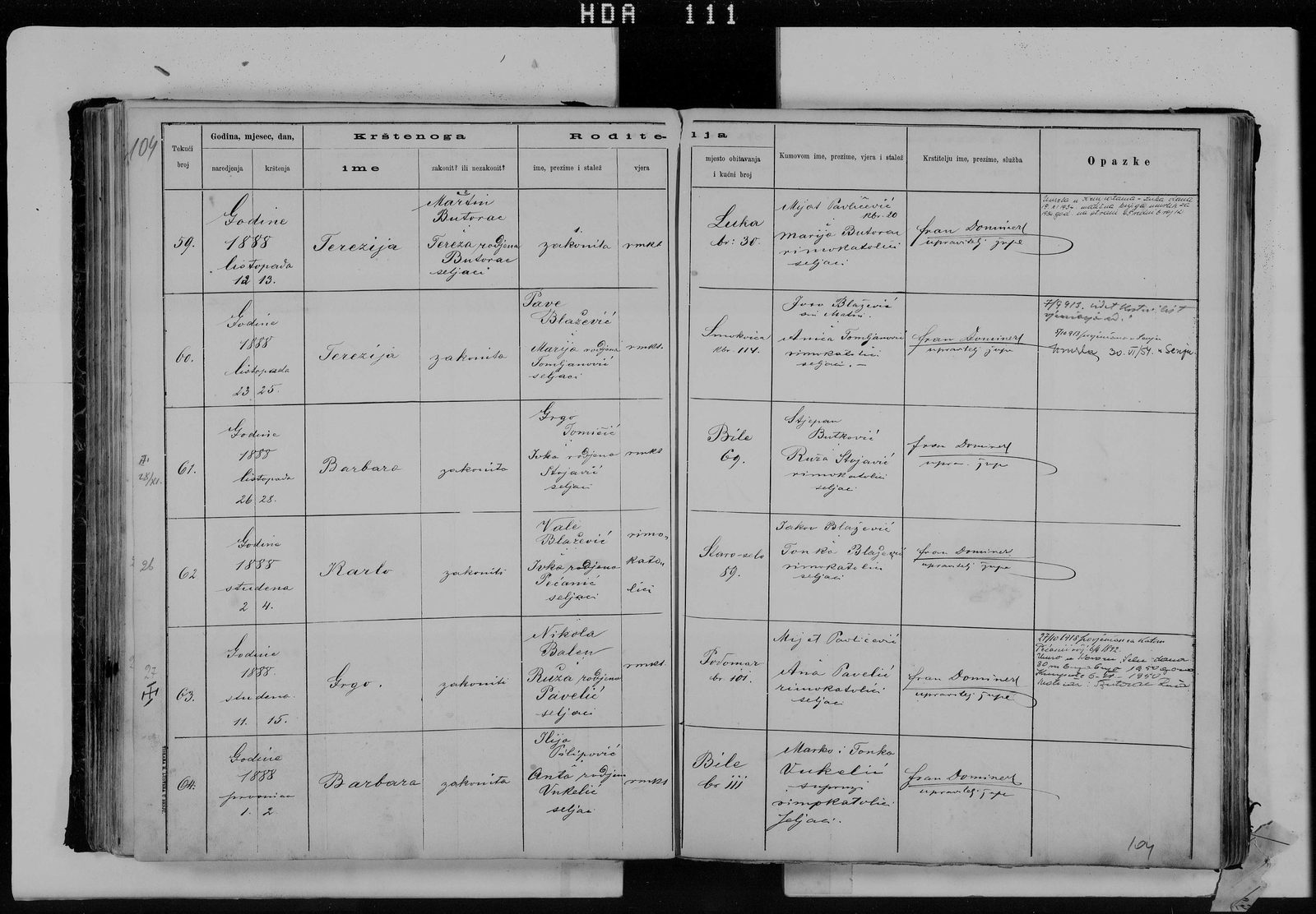 Terezia Birth - 1888