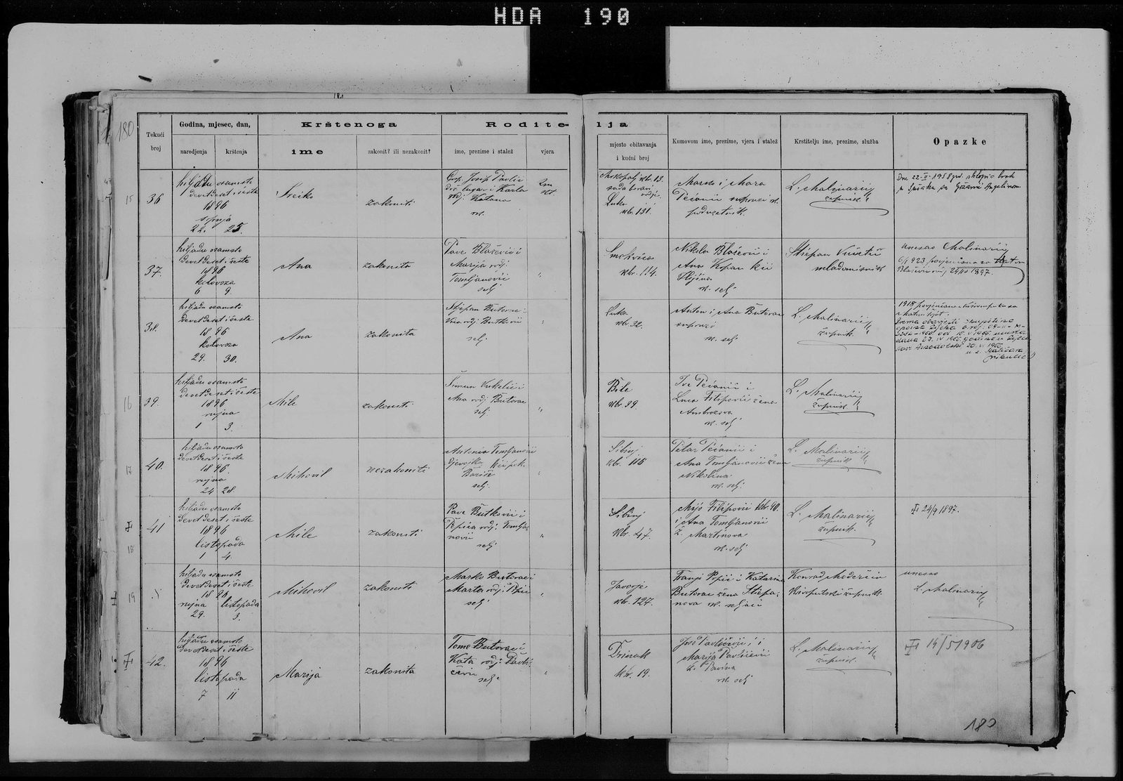 Ana Birth - 1896
