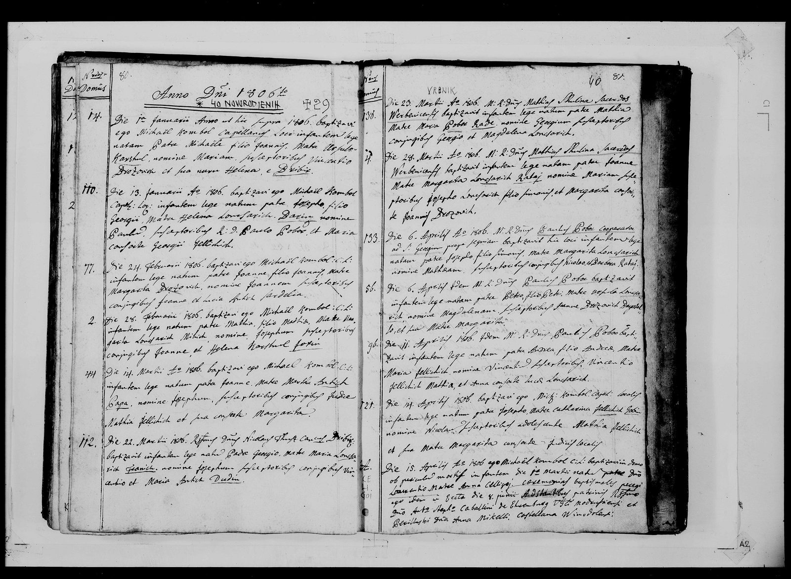 Josephum Antic Baptism - 1806