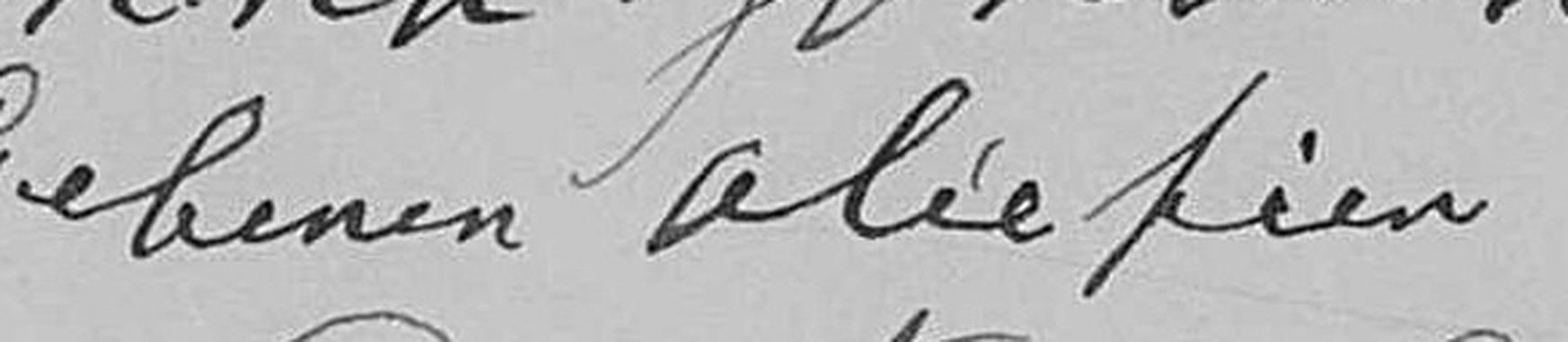 The maiden name on line one of Sterfkennis 6332, enlarged: gebooren Oliefier.