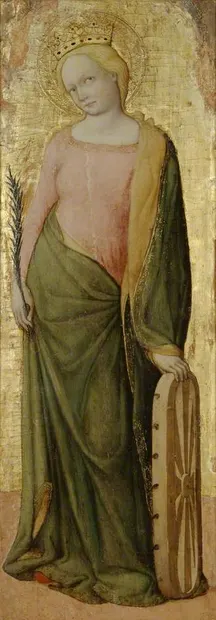 Francesco de' Franceschi (active 1443-1468) - St Catherine of Alexandria - WA1850.11 - Ashmolean Museum.jpg