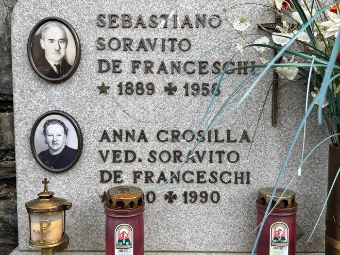 SORAVITO DE FRANCESCHI, on a stone at Ovaro
