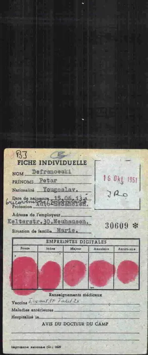 Stamped 16 October 1951