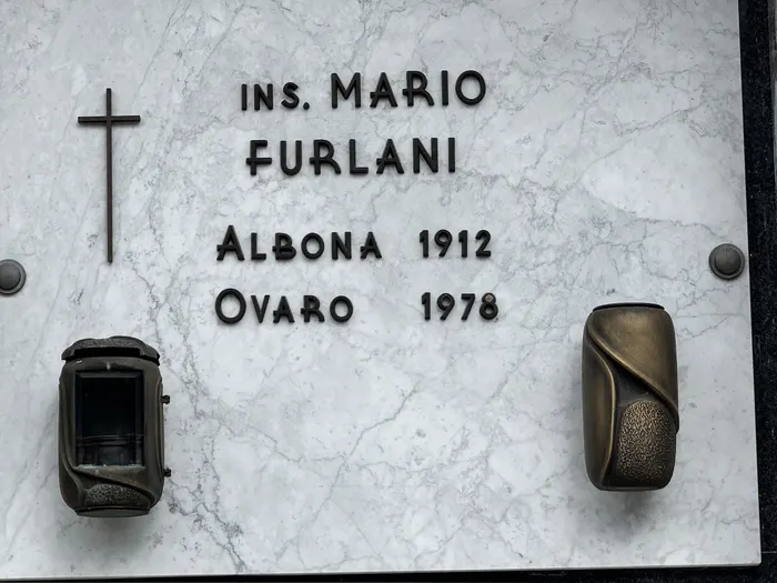 INS. MARIO FURLANI - Albona 1912, Ovaro 1978