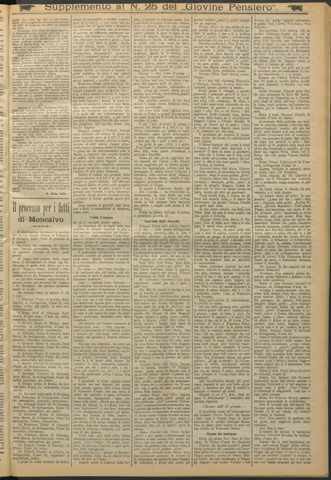 Il giovine Pensiero, 15 June 1895, page three