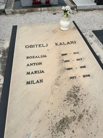 Kalanj grave — Rozalija, Anton, Marija and Milan