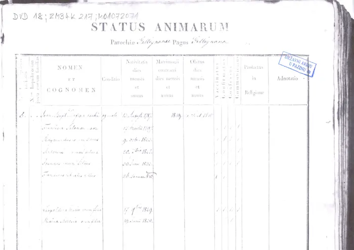 Status Animarum — house 5, Gallignana