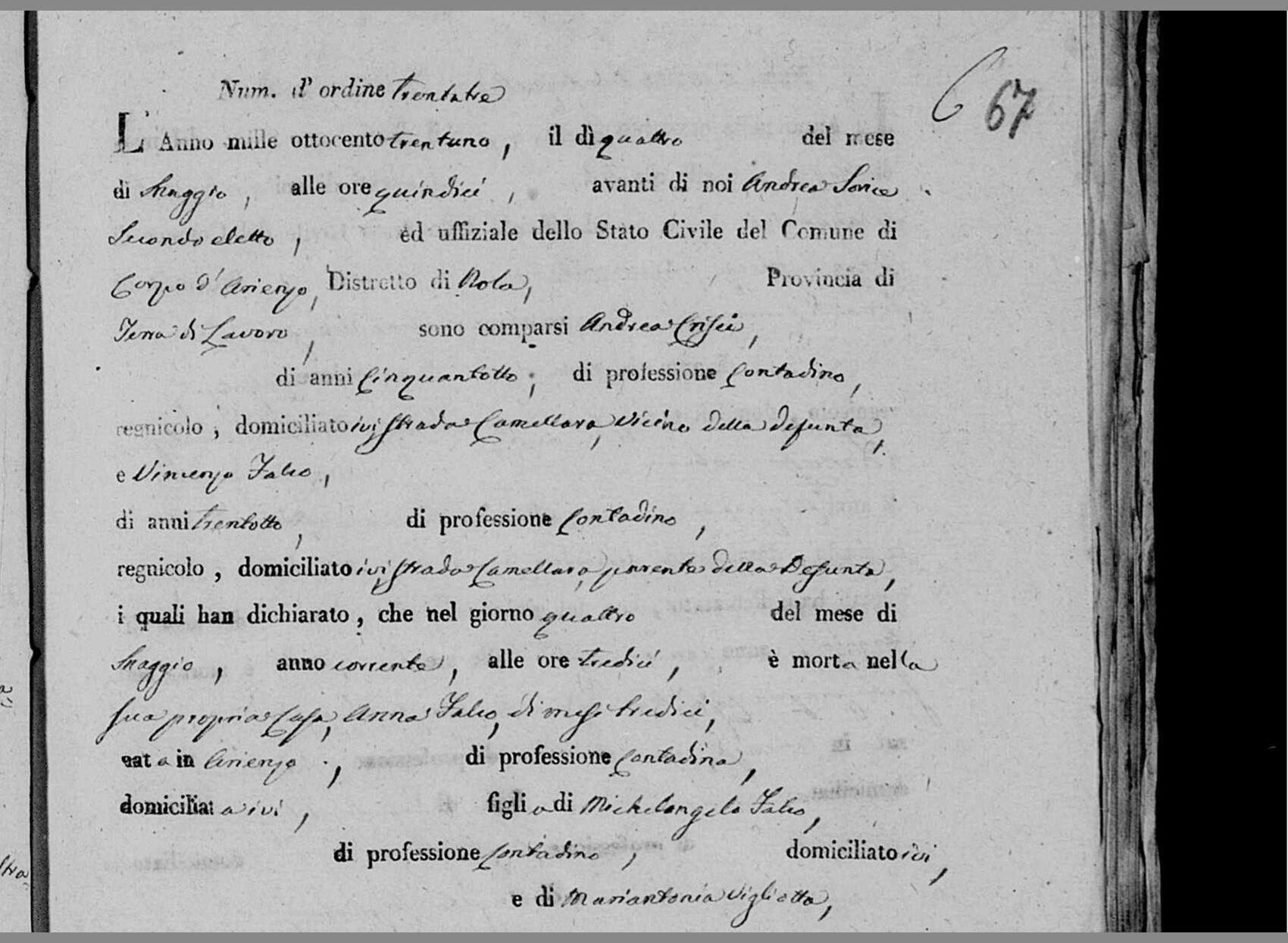 Anna Falco, thirteen months — 4 May 1831
