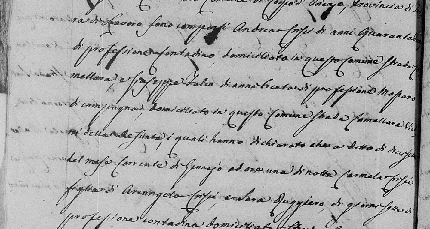 Carmela Crisci, seven days old, 9 January 1815