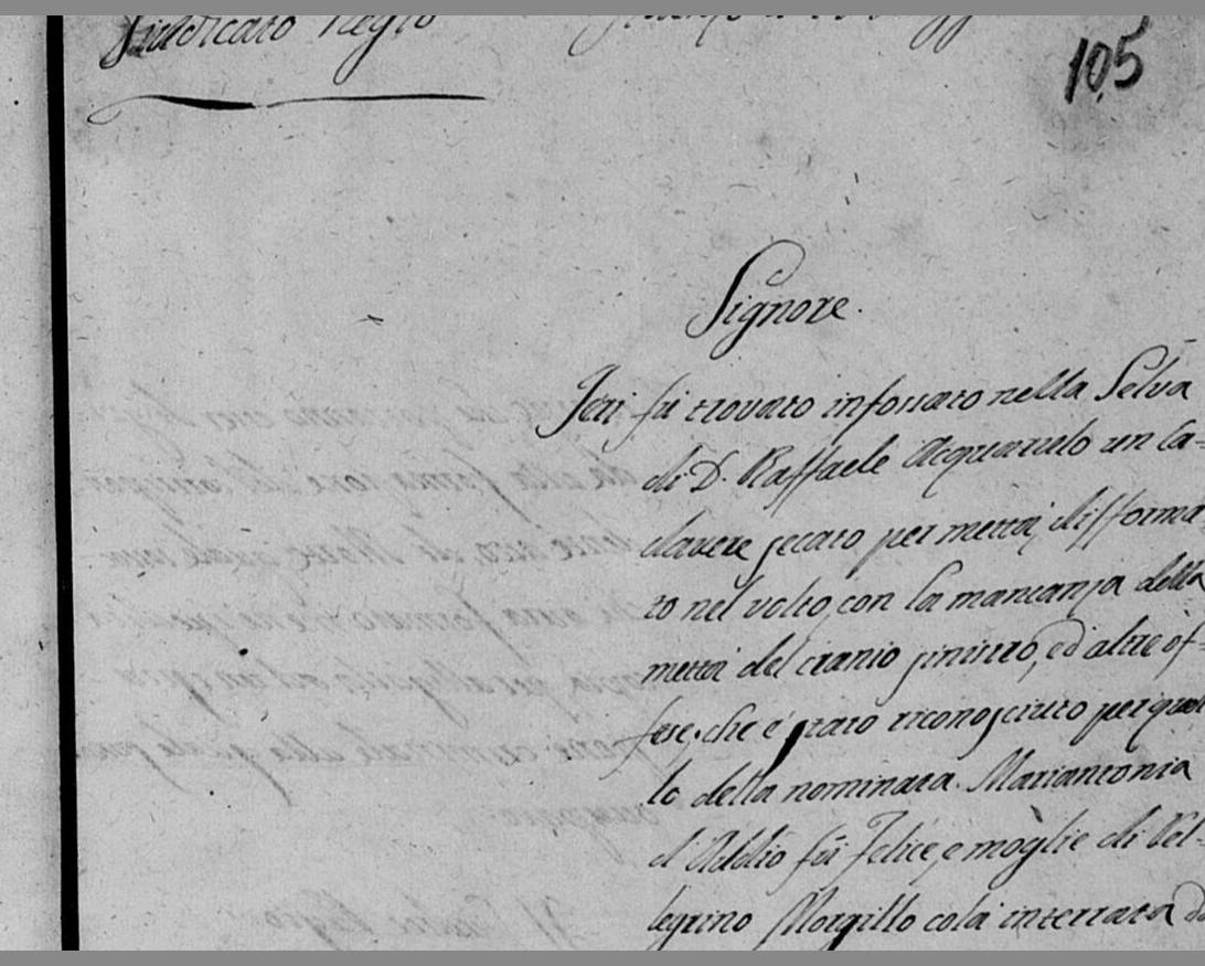 The Royal Magistrate's letter — a body in the wood, May 1827
