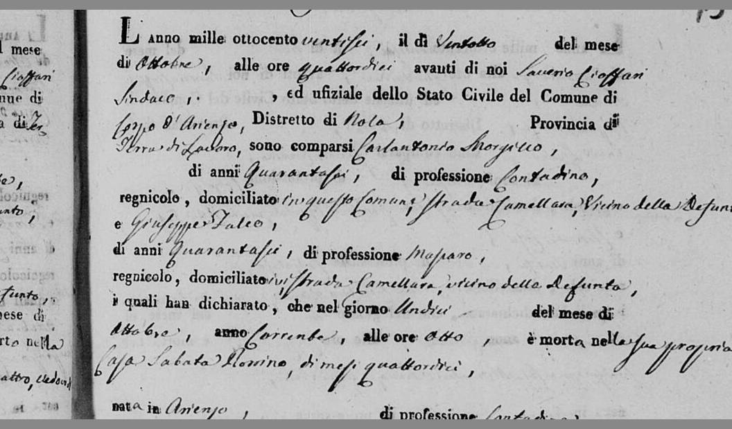 A Falco and a Morgillo sign the same act — 28 October 1826