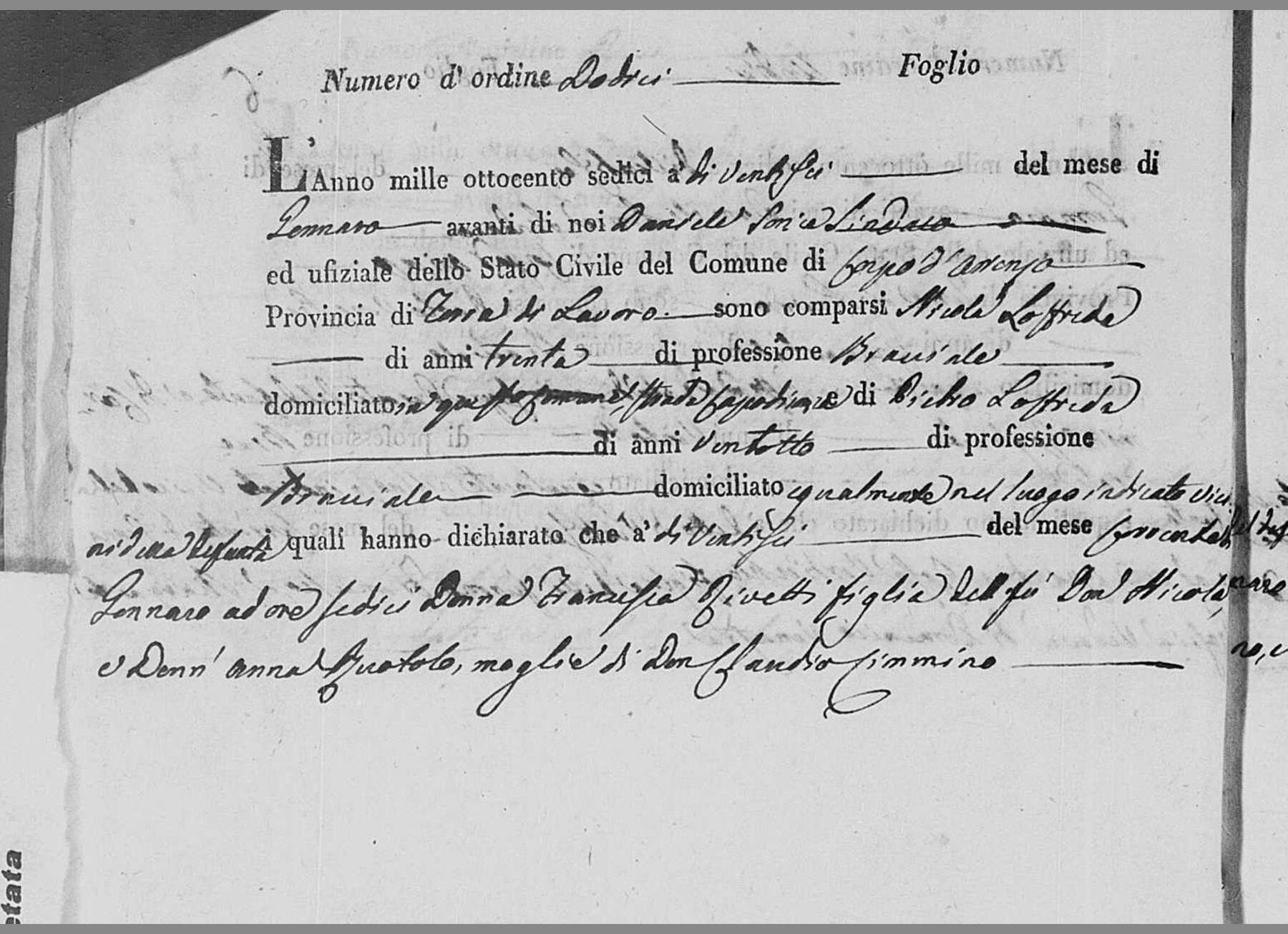 Donna Francesca Rivetti — 26 January 1816