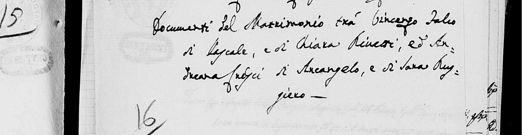 The wrapper of the marriage file, 1814