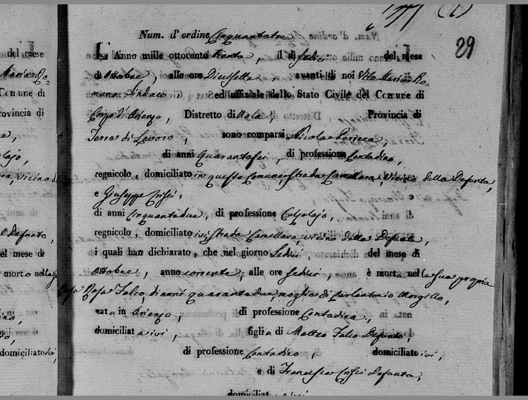 Rosa Falco, forty-two — 16 October 1830